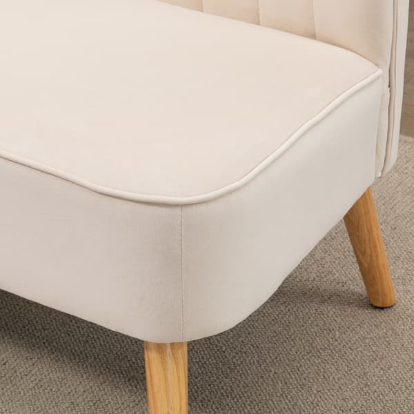 Soffa 2-sits 117x56,5x77 cm Vit Trä