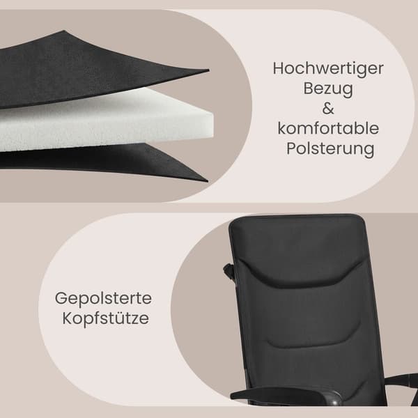 Campingstol 70x60x110 cm Sort