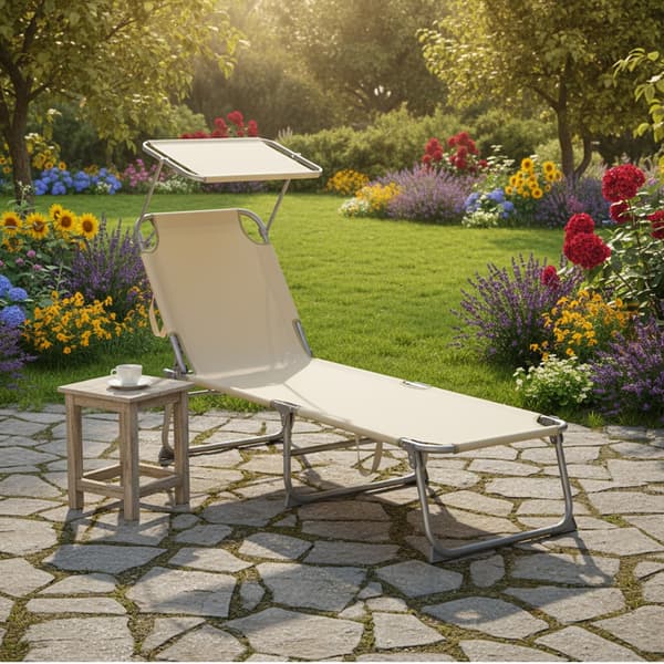 Solstol 189x53x28,5 cm Beige