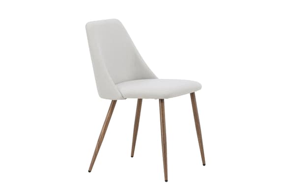 Spisestol, 46x46 cm, Beige, Linned