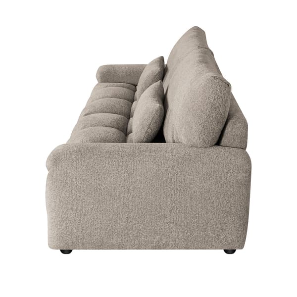 Sofa BARBARA 248x101x89 cm lysebrunt stof