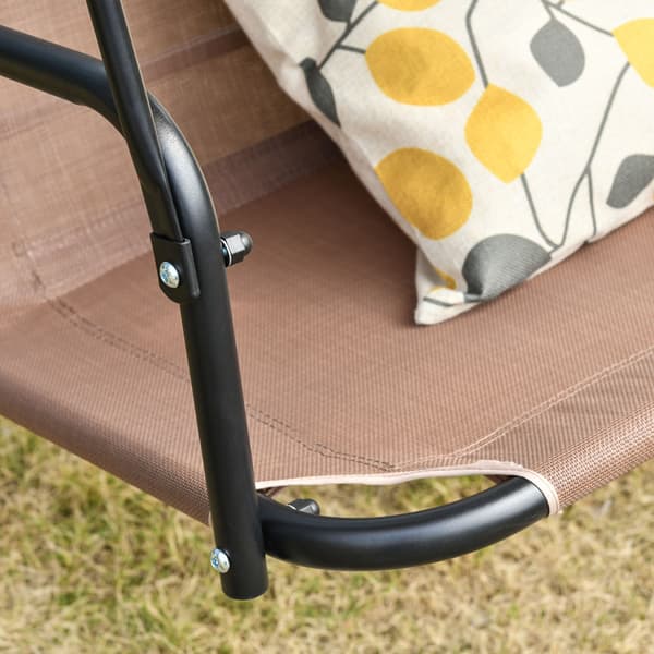 Hammockgunga för veranda, 172x110x155 cm, Brun