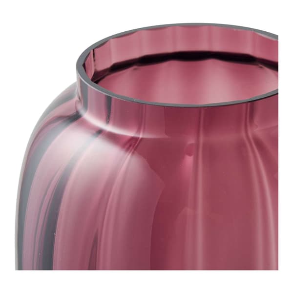 Vase 17x17x21 cm Rød Glas