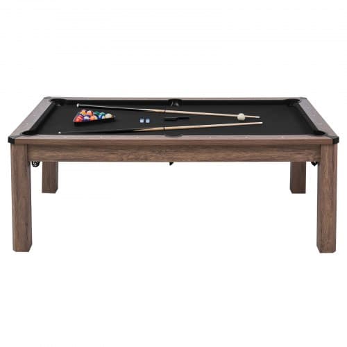 Poolbord kombisæt, 3-i-1 multispillebord 214 cm, grå, MDF