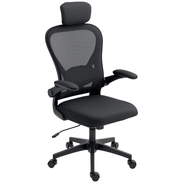 Kontorstol, Ergonomisk skrivebordsstol, 64x63x115 cm, Sort