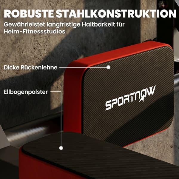 Væg Pull-Up og Dip Station 76x95x63 cm rød