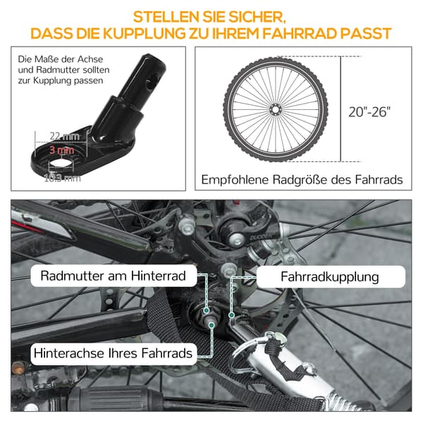 Cykelgodstrailer 139x71,5x49 cm sort