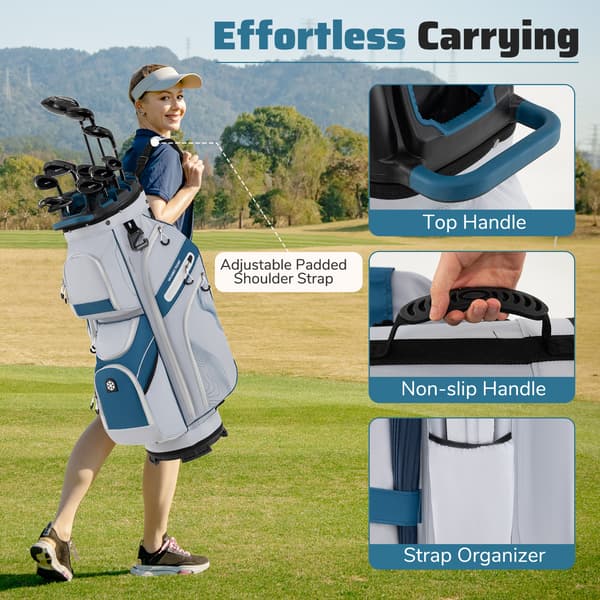 Golfbag, 127 cm, Mörkblå - Material: polyester tyg, plast , Star