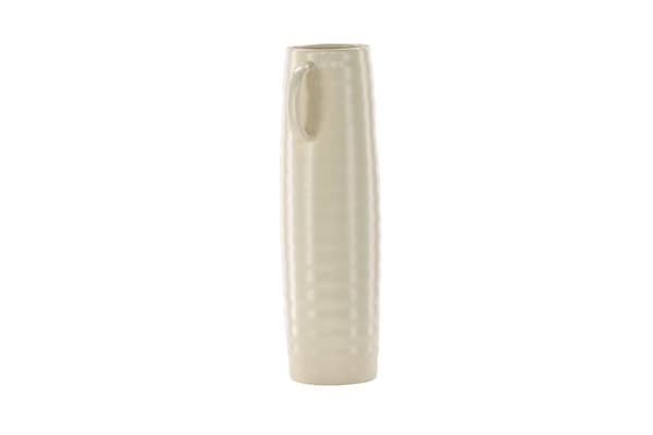 Vase Cent, 19x13x41 cm, beige, stentøj