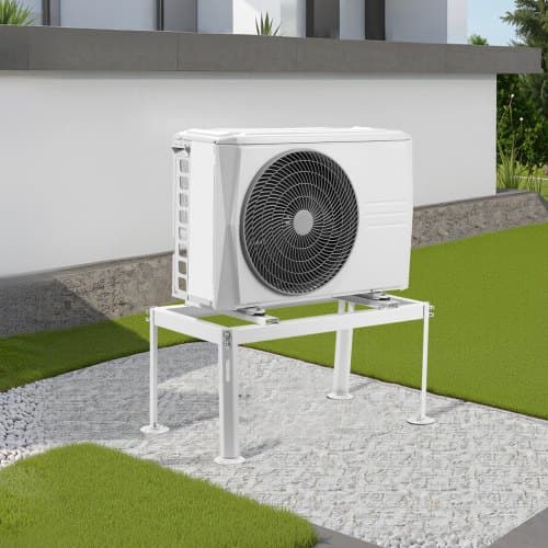 Mini Split Golvstativ, 85x43x40 cm, Vit, Justerbar Stål
