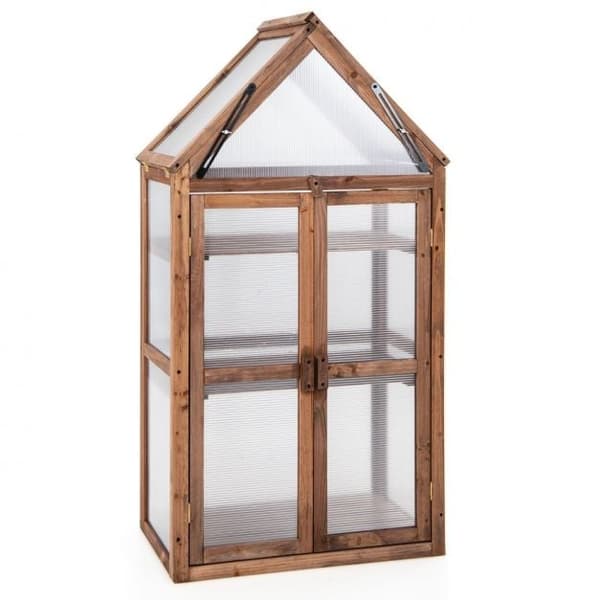 Mini Drivhus 71x41x133 cm naturlig