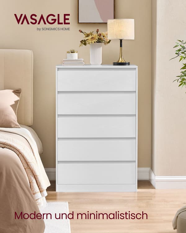 Kommode 40x119,4x97,5 cm Hvit tre