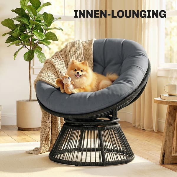 Lounge stol 93x81x87 cm grå stålramme