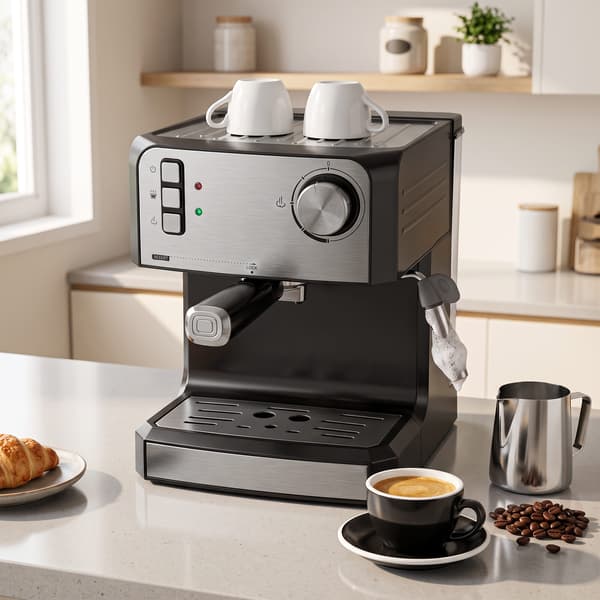 Espressomaskine 20 bar 1,6 L 29x22x28 cm sort