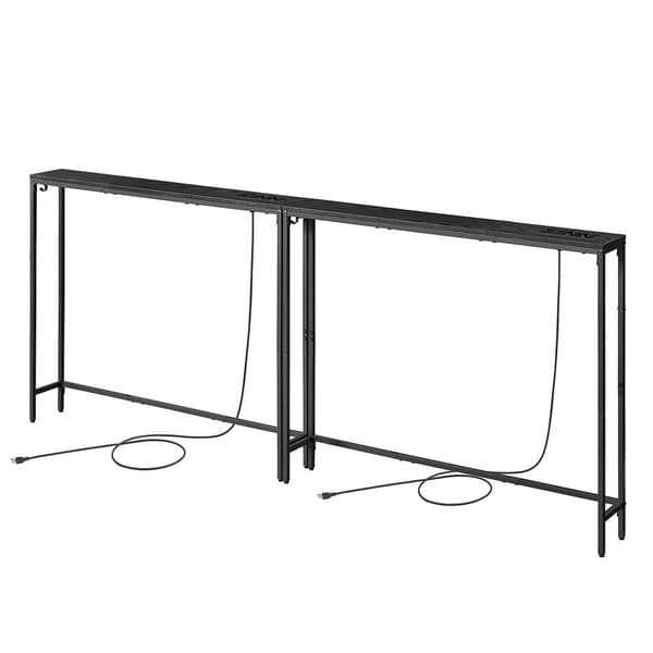 Konsolbord, 200 x 15 x 80 cm, Antracitgrå