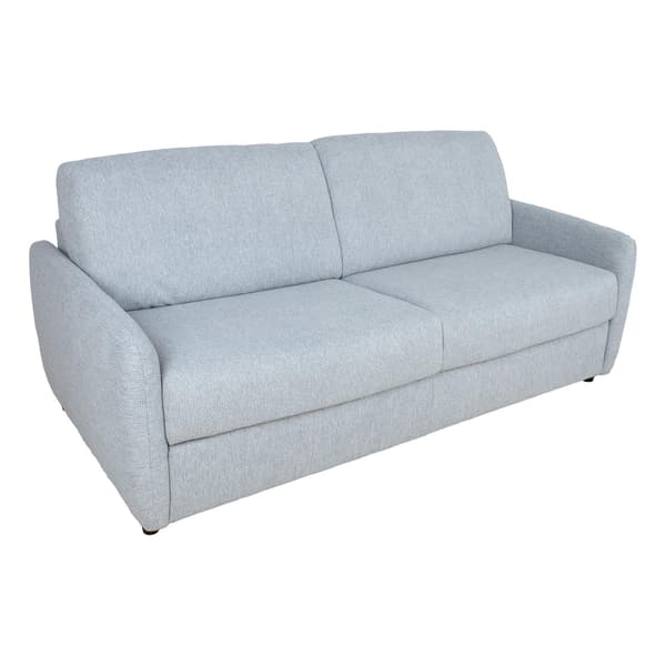 Soffa med bäddfunktion 203x97x91 cm Blå tyg