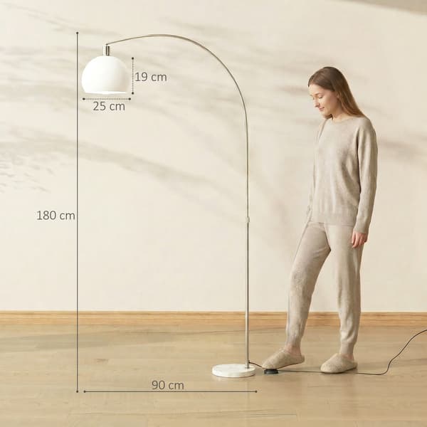 Gulvlampe 26x90x180 cm hvid