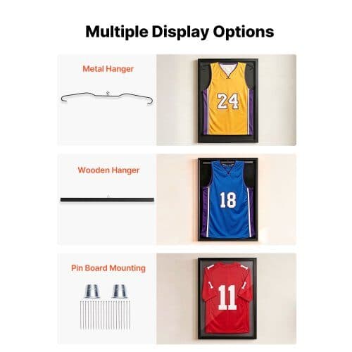 Jersey Frame Display Cases 2 stk 79,5x59x4 cm sort