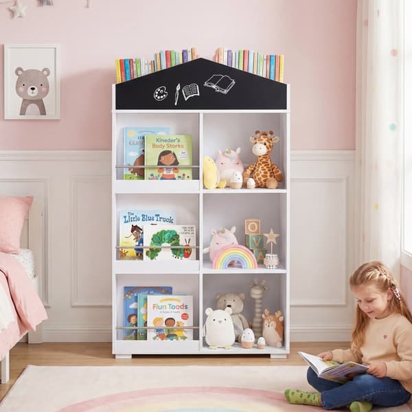 Børnebibliotek 64x30x116,5 cm hvid
