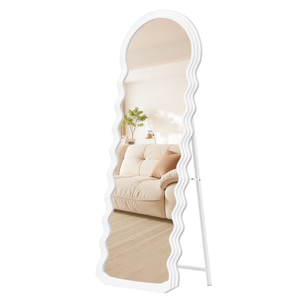 Helkroppsspegel 50x4,7x160 cm Vit MDF-ram