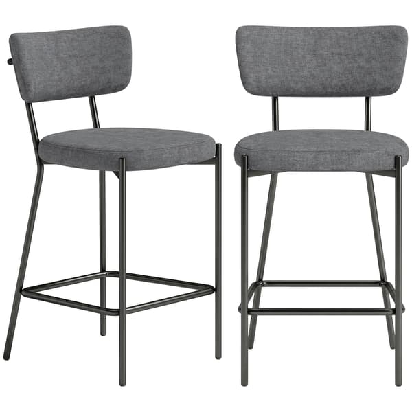 Barstolset, 49x53x93 cm, Grå, Klädd