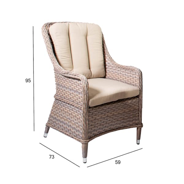 Lænestol EDEN 59x73x95 cm beige