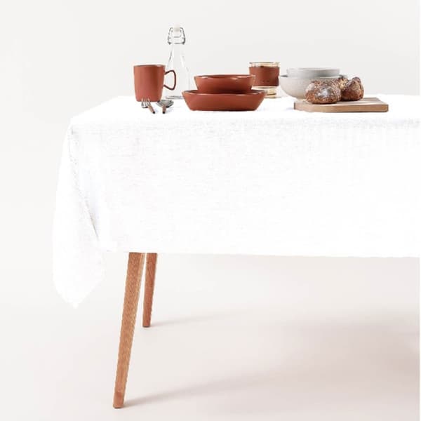 Bordsduk 135x220 cm vit polyester