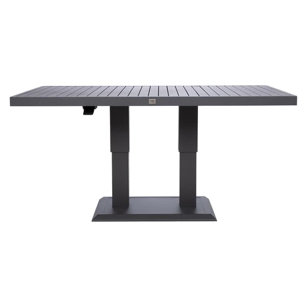 Bord TOMSON 150x90x52-75 cm mörkgrå justerbart