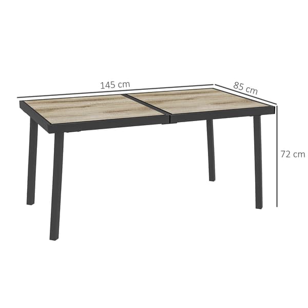 Trädgårdsbord, 145x85x72 cm, Grå