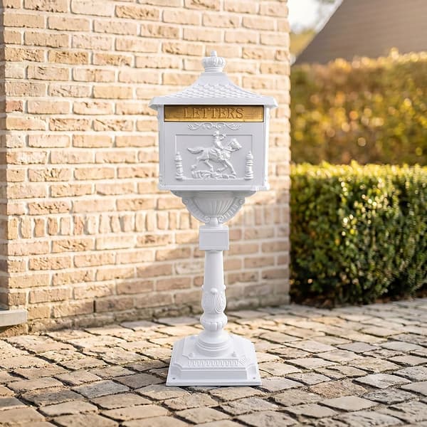 Antik søjlepostkasse, aluminium, Kodustaar