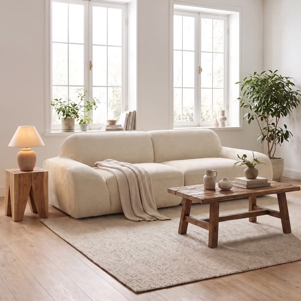 3-sits soffa 244x95x70 cm krämvit