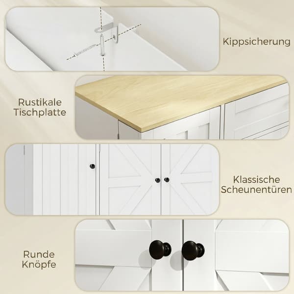 Sideboard 100x40x81 cm Vit MDF
