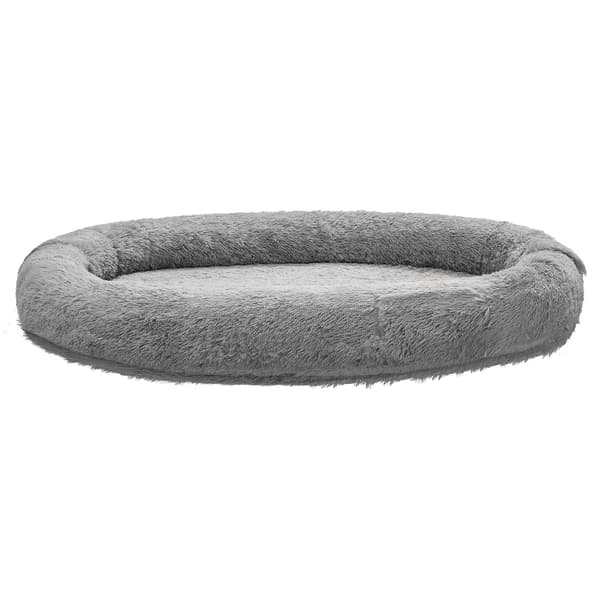 Hundbädd för människa, 174x118x24 cm, mörkgrå, memory foam