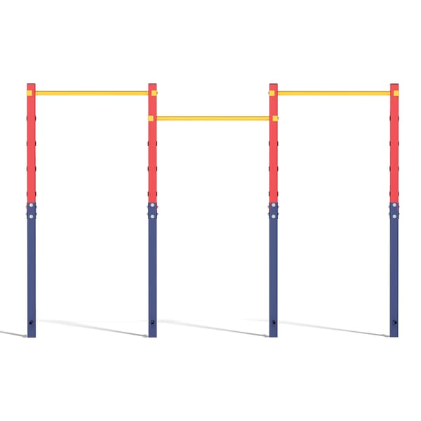 Pull Up Bar til nedgravning 338x5x231,5 cm rød