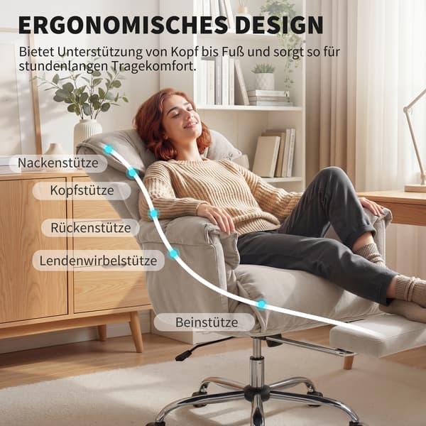 Kontorstol 75x77x110-118 cm Grå Justerbar