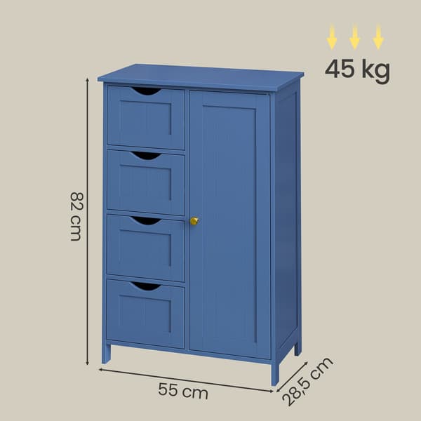 Baderomsskap 30x55x82 cm Blå MDF