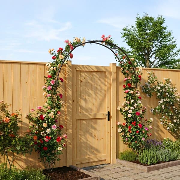 Rose Arch 105x100x21 cm Sort Stål, Kodustaar