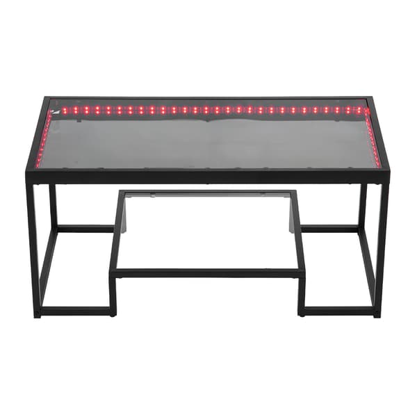 Soffbord, Härdat glas, 100x51x48 cm, Förvaring