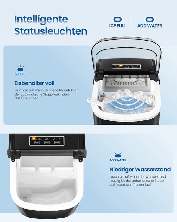 Isterningefremstiller 25x31x32 cm Sort