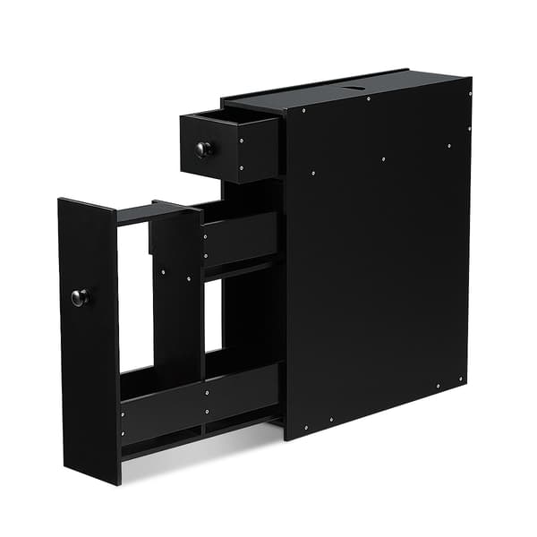 Badeværelsesskab, Sort - materiale: mdf, sort lakeret , Star