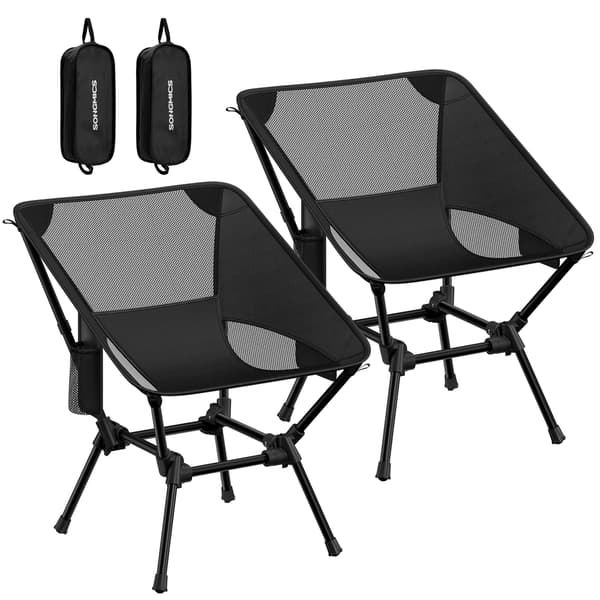 Campingstol 48x56x69 cm Sort Stålramme
