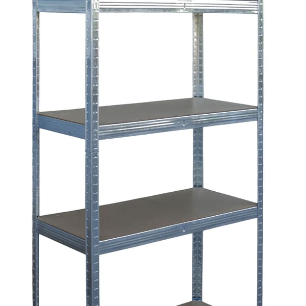 Hyllsystem, 5 hyllplan, 875 kg, Ljusbrun/Silver, Stål, Kodustaar
