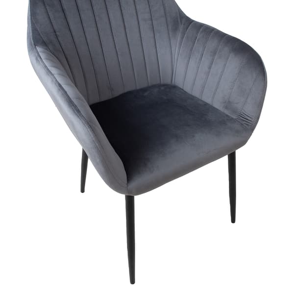 Stol Evelin 60x57x82 cm Grå Velour