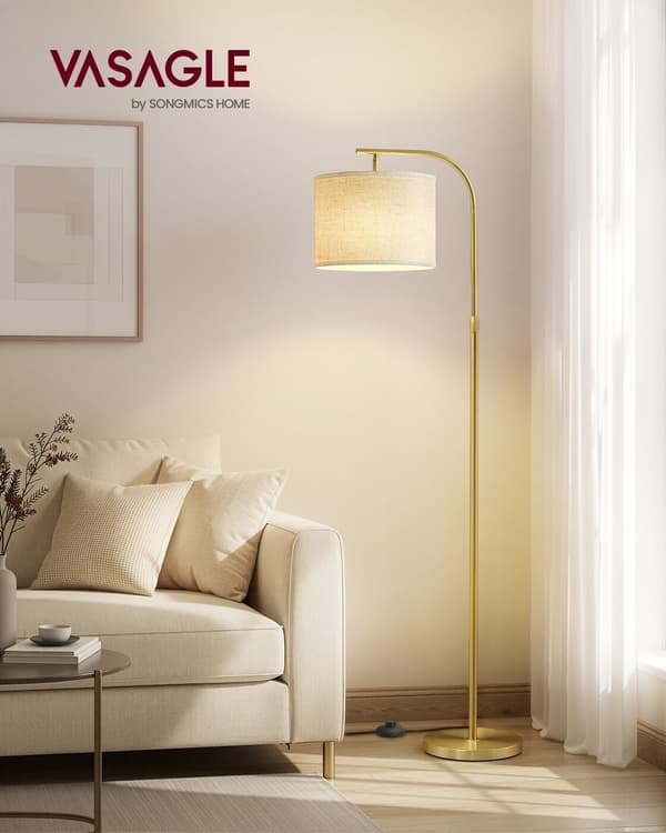 Gulvlampe 30x30x150-175 cm Guld Stål