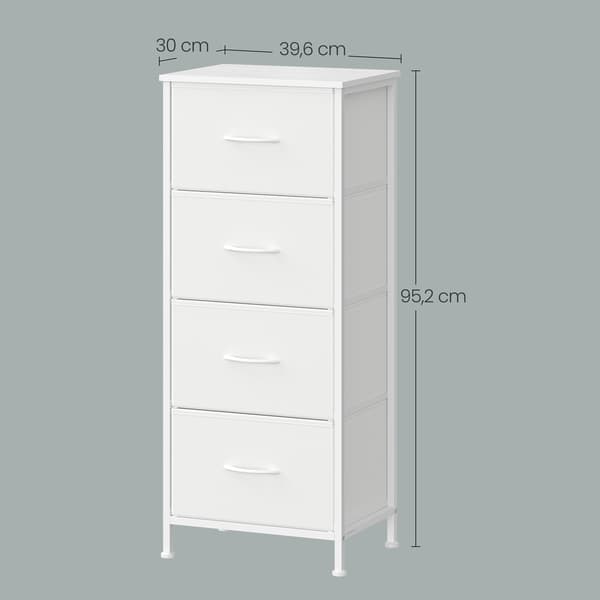 Kommode 30x39,6x95,2 cm Hvid MDF