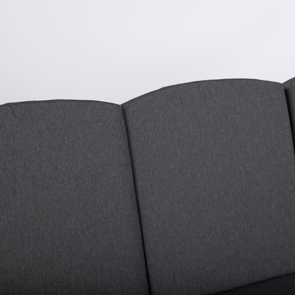 Kuddset 116x54x7 cm Mörkgrå tyg