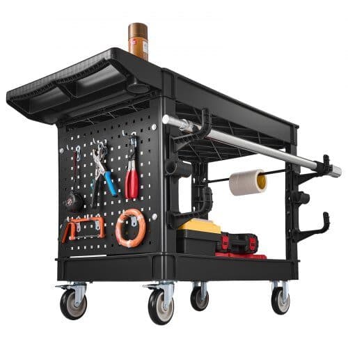 Utilityvogn 2 niveau 114x61x84 cm sort