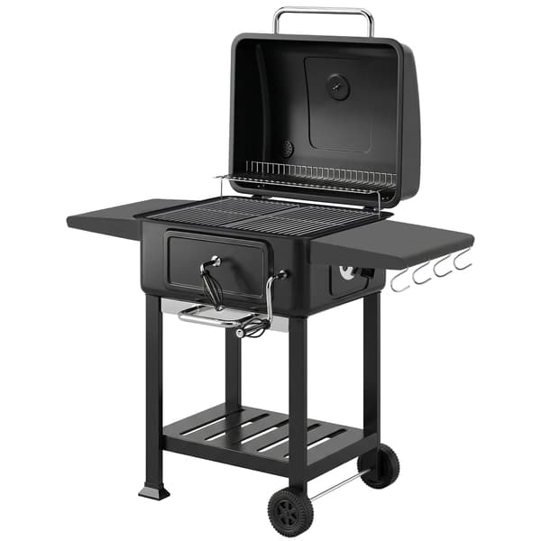 Hiiligrilli 112x65x115 cm Musta Metalli