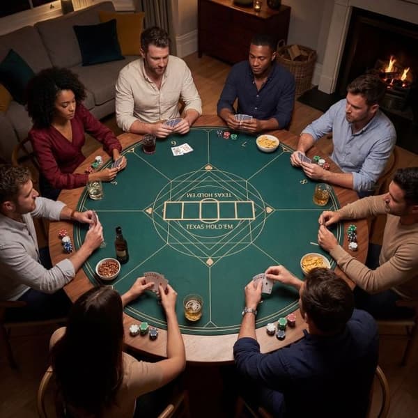 Pokerimatto Ø100 cm vihreä