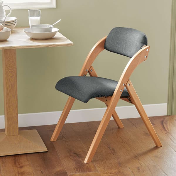 Sammenklappelige spisebordsstole 47,5x59x77 cm grå, træ